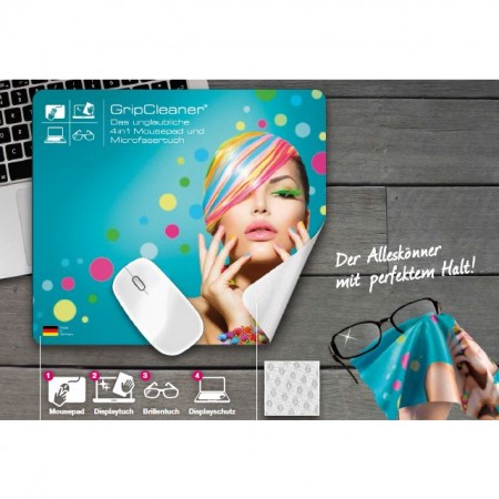 PolyGrip Cleaner 4 in 1 Mousepad + Microfasertuch