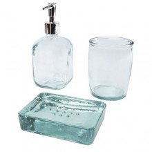  Jabony 3-teiliges Badezimmer-Set aus recyceltem Glas