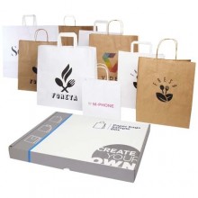  Musterbox mit Tüten aus Kraftpapier