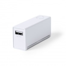 Power Bank 2200 mAh. 1 USB Ausgang. Micro USB Eingang. Kabel Inklusive