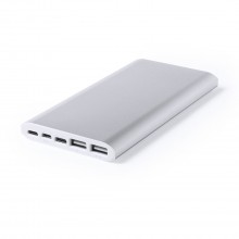 Power Bank 10000 mAh. 2 USB Ausgänge. Micro USB Eingang. Micro USB, Typ C und Lightning Eingänge. Kabel Nicht im Lieferumfang