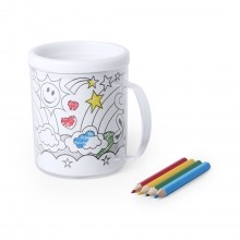 Tasse 320 ml. Individuelle Präsentation. 4 Stifte und 4 Seiten Inklusive