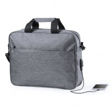 Dokumententasche RFID Schutz. USB Anschluss. Gepolsterte Laptoptasche und Tablet