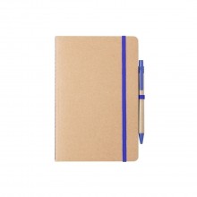 Notizbuch 60 Seiten. Reclycling Pappe/ Weizenstroh/ ABS Kugelschreiber Inklusive