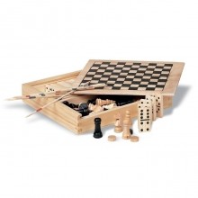 Spielesammlung in Holzbox