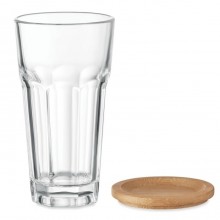 Trinkglas mit Bambusdeckel