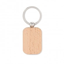 Schlüsselring Holz, eckig