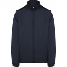 Leichte, wasserabweisende Jacke. Hoher Kragen und einrollbare, verstellbare Kapuze. Innenfutter aus Microfleece. Front-Reißvers Makalu isolierte Jacke Unisex 