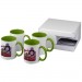  Ceramic Geschenkset mit 4 Bechern mit Sublimationsdruck