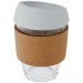  Lidan 360 ml Becher aus Borosilikatglas mit Korkgriff und Silikondeckel