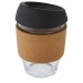  Lidan 360 ml Becher aus Borosilikatglas mit Korkgriff und Silikondeckel