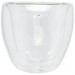  Manti 2-teiliger 100 ml doppelwandiger Glasbecher mit Bambusuntersetzer 
