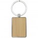  Neta rechteckiger Schlüsselanhänger aus Bambus