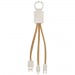  Bates Weizenstroh und Kork 3-in-1 Ladekabel