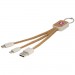  Bates Weizenstroh und Kork 3-in-1 Ladekabel