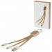  Bates Weizenstroh und Kork 3-in-1 Ladekabel