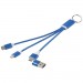  Metal 4-in-1 Ladekabel aus recyceltem Aluminium mit Schlüsselanhänger