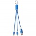  Metal 4-in-1 Ladekabel aus recyceltem Aluminium mit Schlüsselanhänger