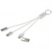  Metal 4-in-1 Ladekabel aus recyceltem Aluminium mit Schlüsselanhänger