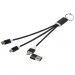  Metal 4-in-1 Ladekabel aus recyceltem Aluminium mit Schlüsselanhänger
