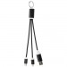  Metal 4-in-1 Ladekabel aus recyceltem Aluminium mit Schlüsselanhänger