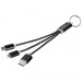  Metal 3-in-1 Ladekabel mit Schlüsselanhänger