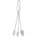  Metal 3-in-1 Ladekabel mit Schlüsselanhänger
