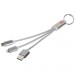  Metal 3-in-1 Ladekabel mit Schlüsselanhänger