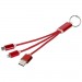  Metal 3-in-1 Ladekabel mit Schlüsselanhänger