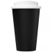 Doppelwandiger Isolierbecher aus  recyceltem Kunststoff mit drehbarem Deckel.  Der komplette Becher inkl. Deckel besteht zu 75%  Americano® Eco 350 ml recycelter Becher
