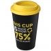 Doppelwandiger Isolierbecher aus  recyceltem Kunststoff mit drehbarem Deckel.  Der komplette Becher inkl. Deckel besteht zu 75%  Americano® Eco 350 ml recycelter Becher