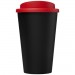 Doppelwandiger Isolierbecher aus  recyceltem Kunststoff mit drehbarem Deckel.  Der komplette Becher inkl. Deckel besteht zu 75%  Americano® Eco 350 ml recycelter Becher