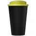 Doppelwandiger Isolierbecher aus  recyceltem Kunststoff mit drehbarem Deckel.  Der komplette Becher inkl. Deckel besteht zu 75%  Americano® Eco 350 ml recycelter Becher