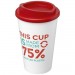 Doppelwandiger Isolierbecher aus  recyceltem Kunststoff mit drehbarem Deckel.  Der komplette Becher inkl. Deckel besteht zu 75%  Americano® Eco 350 ml recycelter Becher