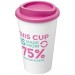 Doppelwandiger Isolierbecher aus  recyceltem Kunststoff mit drehbarem Deckel.  Der komplette Becher inkl. Deckel besteht zu 75%  Americano® Eco 350 ml recycelter Becher