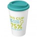 Doppelwandiger Isolierbecher aus  recyceltem Kunststoff mit drehbarem Deckel.  Der komplette Becher inkl. Deckel besteht zu 75%  Americano® Eco 350 ml recycelter Becher