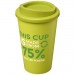 Doppelwandiger Isolierbecher aus  recyceltem Kunststoff mit drehbarem Deckel.  Der komplette Becher inkl. Deckel besteht zu 75%  Americano® Eco 350 ml recycelter Becher