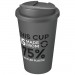 Doppelwandiger Isolierbecher aus  recyceltem Kunststoff mit drehbarem, auslaufsicherem Deckel. Der komplette Becher inkl. Deckel Americano® Eco 350 ml recycelter Becher mit auslaufsicherem Deckel