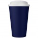 Doppelwandiger Isolierbecher aus  recyceltem Kunststoff mit drehbarem, auslaufsicherem Deckel. Der komplette Becher inkl. Deckel Americano® Eco 350 ml recycelter Becher mit auslaufsicherem Deckel