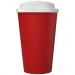 Doppelwandiger Isolierbecher aus  recyceltem Kunststoff mit drehbarem, auslaufsicherem Deckel. Der komplette Becher inkl. Deckel Americano® Eco 350 ml recycelter Becher mit auslaufsicherem Deckel