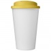 Doppelwandiger Isolierbecher aus  recyceltem Kunststoff mit drehbarem, auslaufsicherem Deckel. Der komplette Becher inkl. Deckel Americano® Eco 350 ml recycelter Becher mit auslaufsicherem Deckel