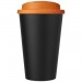 Doppelwandiger Isolierbecher aus  recyceltem Kunststoff mit drehbarem, auslaufsicherem Deckel. Der komplette Becher inkl. Deckel Americano® Eco 350 ml recycelter Becher mit auslaufsicherem Deckel