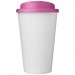 Doppelwandiger Isolierbecher aus  recyceltem Kunststoff mit drehbarem, auslaufsicherem Deckel. Der komplette Becher inkl. Deckel Americano® Eco 350 ml recycelter Becher mit auslaufsicherem Deckel