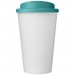 Doppelwandiger Isolierbecher aus  recyceltem Kunststoff mit drehbarem, auslaufsicherem Deckel. Der komplette Becher inkl. Deckel Americano® Eco 350 ml recycelter Becher mit auslaufsicherem Deckel