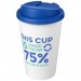 Doppelwandiger Isolierbecher aus  recyceltem Kunststoff mit drehbarem, auslaufsicherem Deckel. Der komplette Becher inkl. Deckel Americano® Eco 350 ml recycelter Becher mit auslaufsicherem Deckel