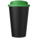 Doppelwandiger Isolierbecher aus  recyceltem Kunststoff mit drehbarem, auslaufsicherem Deckel. Der komplette Becher inkl. Deckel Americano® Eco 350 ml recycelter Becher mit auslaufsicherem Deckel