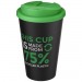 Doppelwandiger Isolierbecher aus  recyceltem Kunststoff mit drehbarem, auslaufsicherem Deckel. Der komplette Becher inkl. Deckel Americano® Eco 350 ml recycelter Becher mit auslaufsicherem Deckel