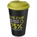 Doppelwandiger Isolierbecher aus  recyceltem Kunststoff mit drehbarem, auslaufsicherem Deckel. Der komplette Becher inkl. Deckel Americano® Eco 350 ml recycelter Becher mit auslaufsicherem Deckel