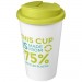 Doppelwandiger Isolierbecher aus  recyceltem Kunststoff mit drehbarem, auslaufsicherem Deckel. Der komplette Becher inkl. Deckel Americano® Eco 350 ml recycelter Becher mit auslaufsicherem Deckel