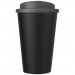 Doppelwandiger Isolierbecher aus  recyceltem Kunststoff mit drehbarem, auslaufsicherem Deckel. Der komplette Becher inkl. Deckel Americano® Eco 350 ml recycelter Becher mit auslaufsicherem Deckel